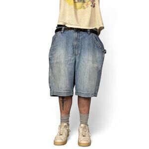 90s Old Navy baggy denim carpenter jean shorts